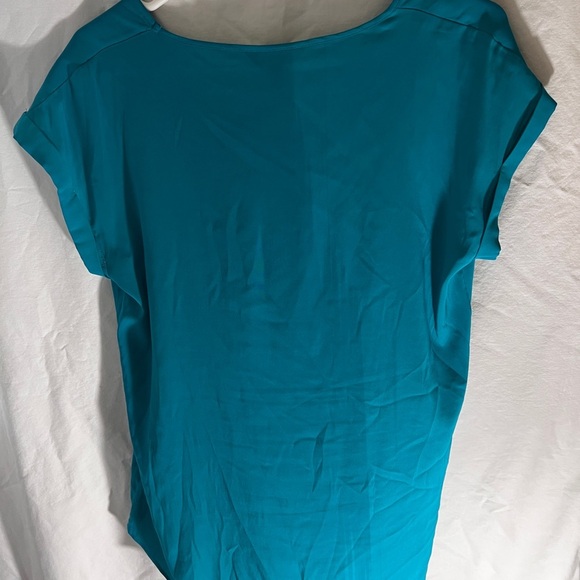 Express Women's Turquoise V-Neck Blouse - Picture 2 of 6